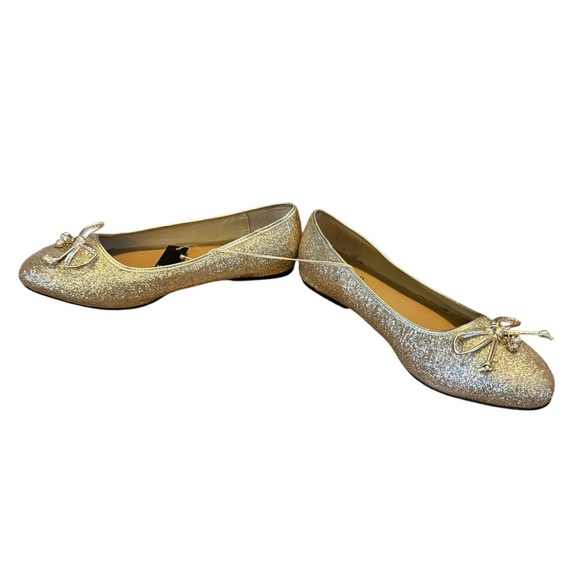 Torrid Gold Glitter Ballet Flat Size 10.5 (WW) - Picture 5 of 7